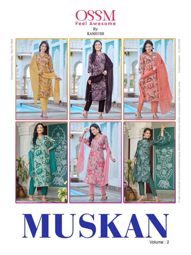 Muskan Vol 02 By Ossm V Neck Readymade Suits Catalog